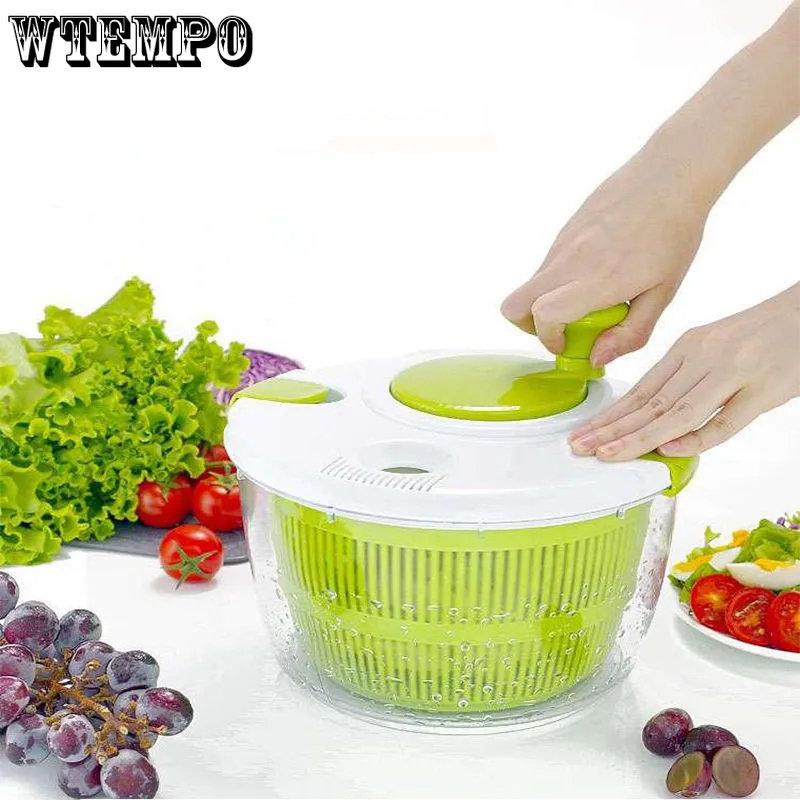 WTEMPO Drying Basket Dehydrator Large Vegetable Washing Basin Manual Drying Machine Creative Kitchen Fruit Water Drainage Basket