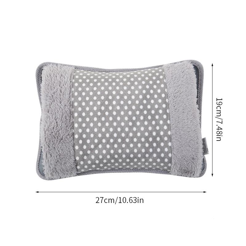 Rechargeable Winter Dot Pattern Hands Warmer, Double Insert Hot Water Bag for Charging, EU 220V, 500W