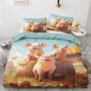 Farm Animal Pig Single Duvet Cover Set, Soft Microfibre Bedding Set,Reversible Quilt Cover And 1 Pillowcase 75*50Cm With Zipper