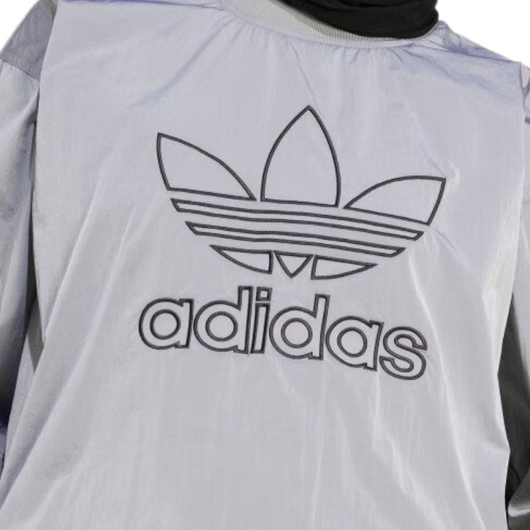 Adidas Originals SS25 Casual Comfortable Soft Skin-Friendly Sweatshirt Women Sweatshirt Ice-Grey JD2588