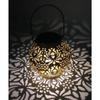 Wrought Iron Hollow Solar Lamp Outdoor Garden Courtyard Layout Lamp Peony Flower Projection Lamp Portable Hanging Lantern Landscape Decorative Lamp