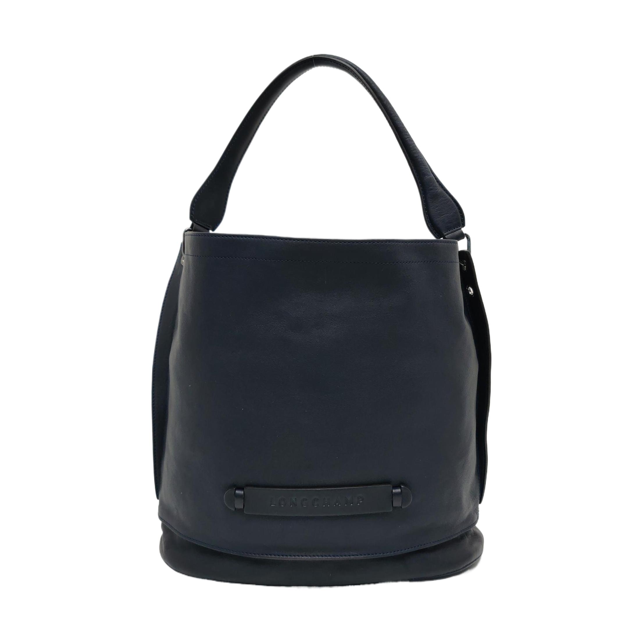 [Pre-Owned] 3D Series Blue Leather Shoulder Bag - Very Good #E8WL57 ONE SIZE