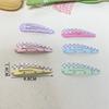 4.8cm Cute Hair Clip with Painted Heart and Plaid Pattern BB Clip Small Hairpin Side Clip Bangs Clip Fine Hair Clip
