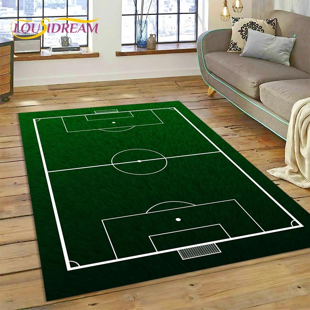 Soccer Football Field Rug Carpet for Living Room Bedroom Home Decor,Floor Mat Non-slip Decoration for Sofa Kitchen Doormat Gifts