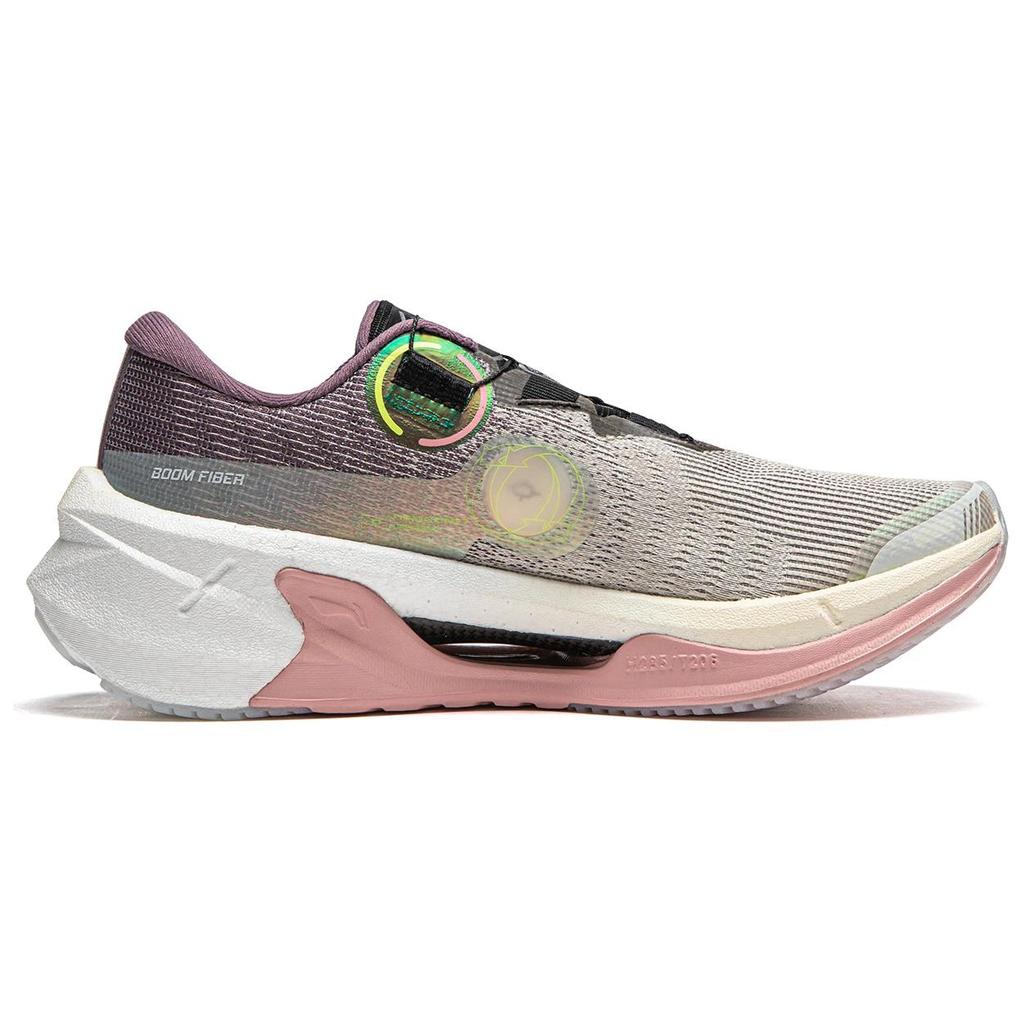 New LiNing Furious Rider 7.0 PRO V2 Cushioning, Breathable, Lightweight, Rebound Low Top Running Shoes Women's Gray Purple ARZU002-12