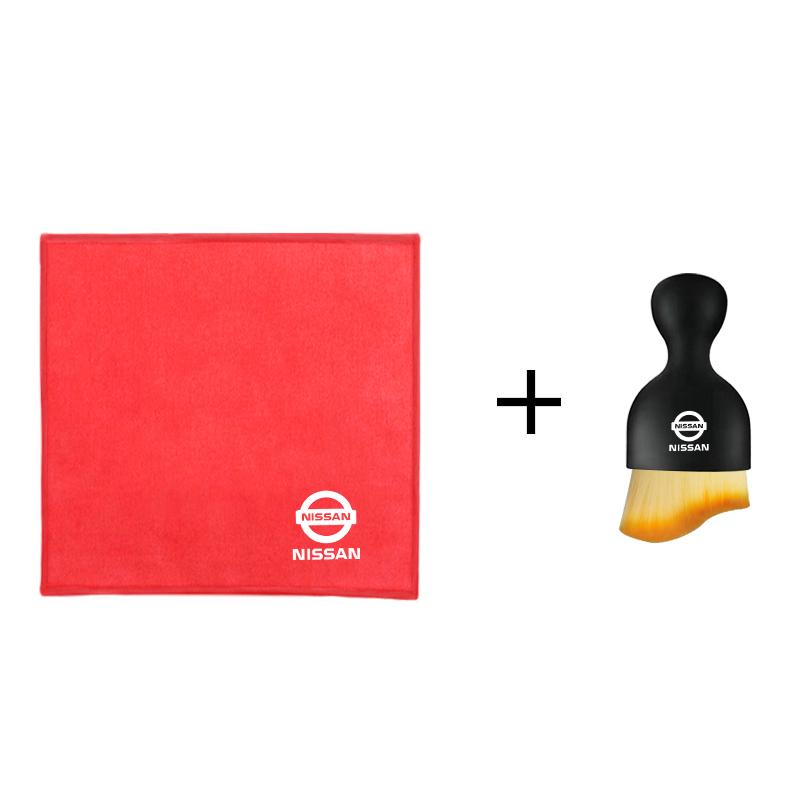 Car Wash Towels Microfiber Rag Cleaning Brush for Nissan X-trail Qashqai Note Juke Sentra Patrol Navara Micra Auto Accessories