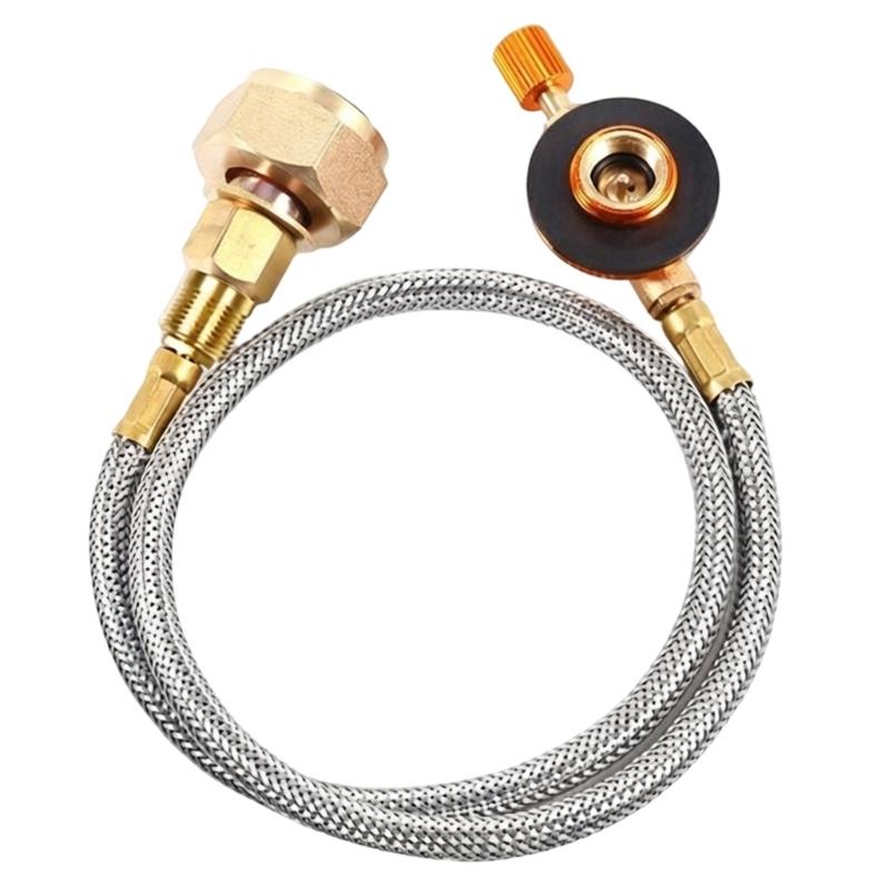 Outdoor Camping Brennstoffkanister Adapter Camping Wanderkocher Butan Gasadapter Konverter Verbindungsstücke mit Verlängerungsrohr