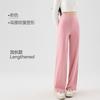 Cool long and short yoga straight-leg pants, wearing women's drape sense, high sense women's summer nine points, small wide-leg pants, thin yoga pants