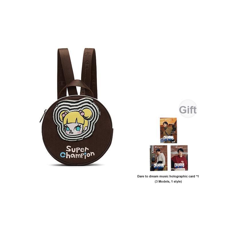 New Champion Bubble Mate POP MART Fabric Backpack Unisex Coffee Brown/Light Pink U4DACPU71