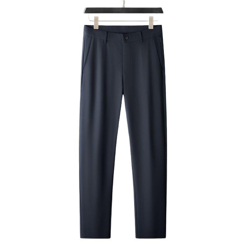 Men's 2025 Spring/Summer Light Luxury Anti-Wrinkle Soft Shell Business Casual Sports Trousers