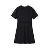 FILA Letter Print Versatile Comfortable Round Neck Short Sleeve Dress Women dresses Black T11W435303ABK