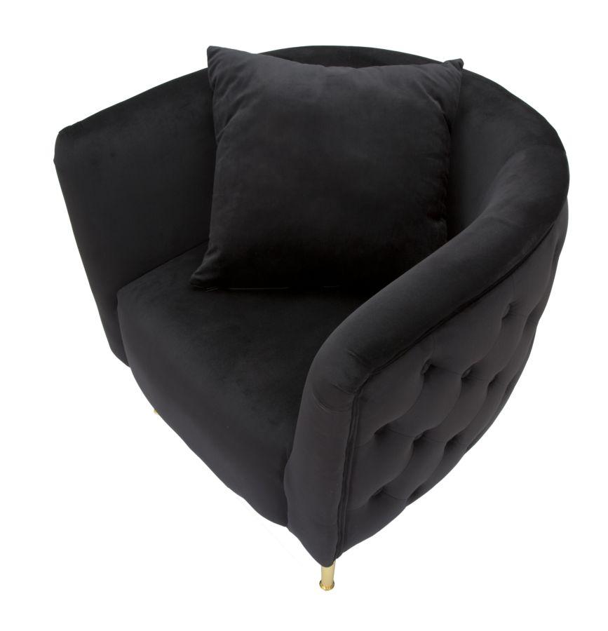 Armchair Bucarest Black Cm 76X74X71