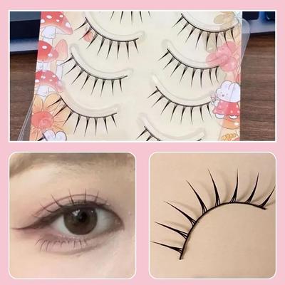 Korean Style False Eyelashes Nature Manga Anime Extension Lashes Transparent Thin Band  Cosplay Lash Makeup Tool