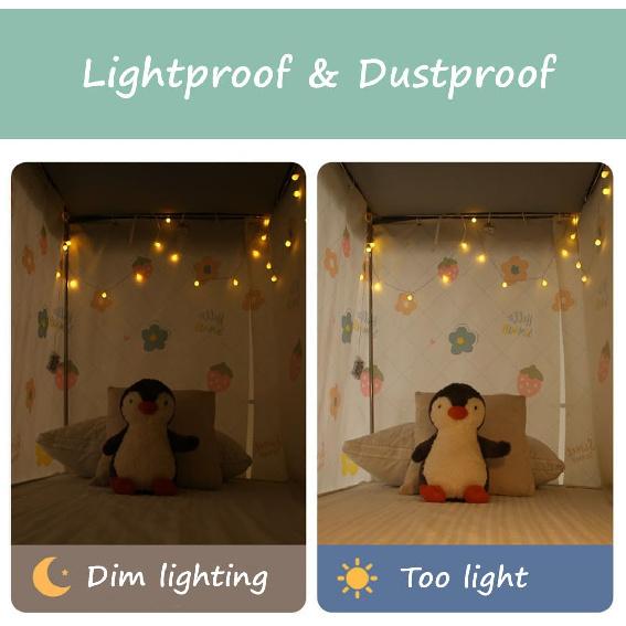 Students Dorm Bunk Bed Curtain Home Privacy Bed Shading Curtain Net Bed Cloth Dustproof Blackout Bed Canopy Bedding Curtain Students Dormitory Tent