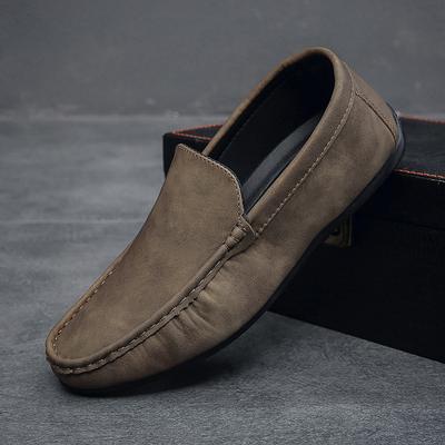 Leather Mens Casual Shoes Comfortable Man Loafers Lightweight Slip On Mens Walking Shoes Soft Boat Shoes Driving Shoes Moccasins