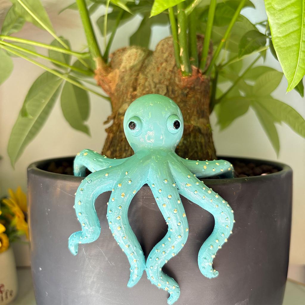1Pc Resin Octopus Flower Pot Ornament, Flower Pot Companion, Garden, Home, Flower Pot Hanging Decoration, Flower Pot Hanging, Flower Pot Dec