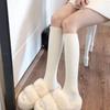Winter Socks Striped Calf Socks Vertical Pattern Mid-Tube Socks Japanese Calf Socks