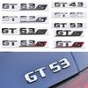 S Badge Letter Emblem Styling 3D ABS Rear Trunk Sticker Silver Black Red For GT GTS GT63S GT43 GT50 GT53 GT63