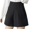 Women's High Waist Versatile Black Suit Shorts & Wide Leg Pants - Casual, Slimming, Loose Fit for Spring/Summer 2024 Autumn/Winter.
