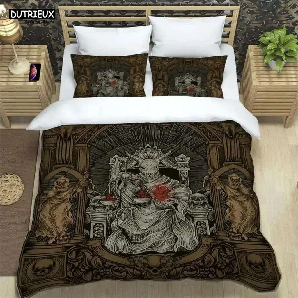 

3D Print Medieval Dark Retro Digital 3D Duvet Cover Bedding Set Comforter Linen Pillowcases Home Decor Single Double King Queen 70x133cm