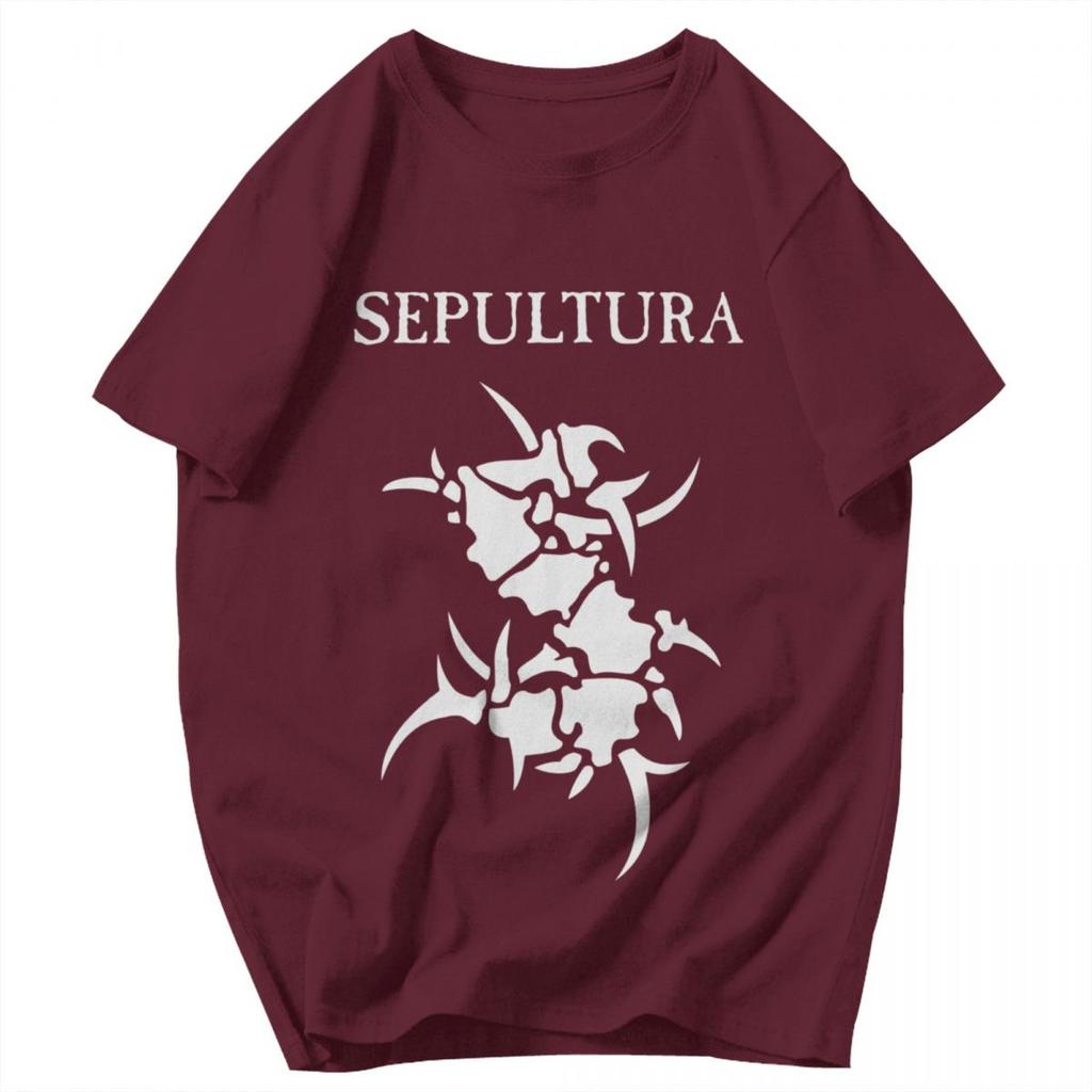Men T Shirt Sepultura Band Cotton Y2K Graphic Short Sleeve Unisex Clothing T Shirts