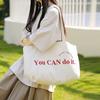 Spring and Summer New Large-capacity Striped Canvas Bag Double-sided Tote Bag Versatile Shoulder Bag