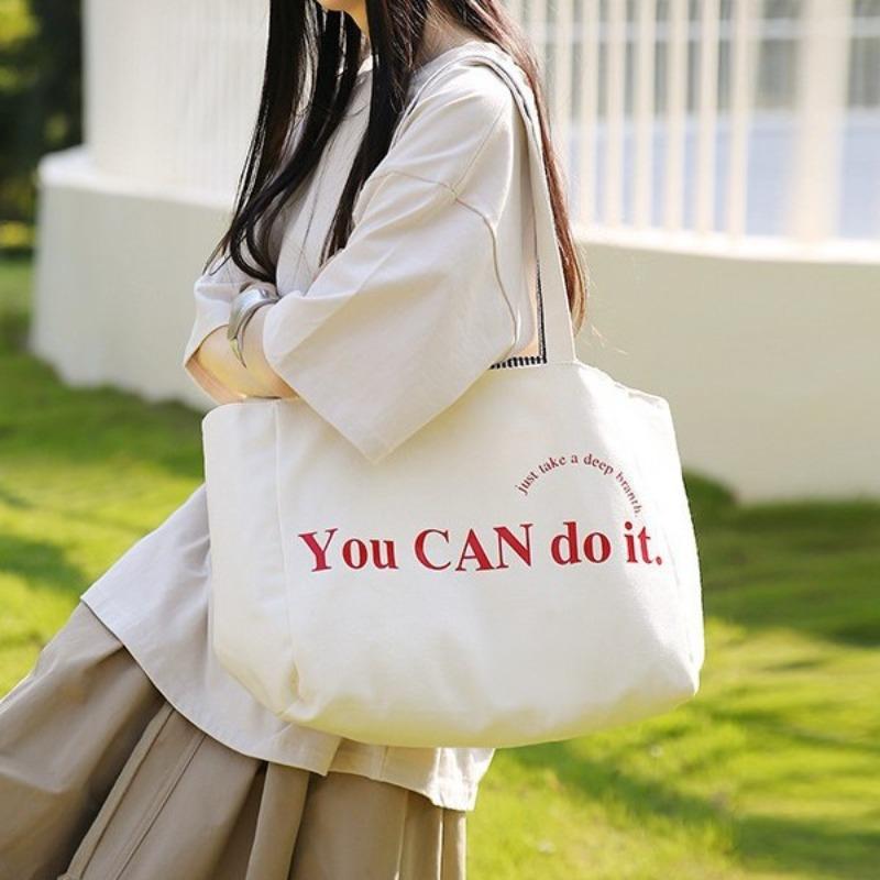 Spring and Summer New Large-capacity Striped Canvas Bag Double-sided Tote Bag Versatile Shoulder Bag