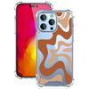 For iPhone 16 Pro Case Colorful Wave Pattern Printing Soft TPU+PC Phone Cover