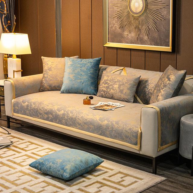 Nordischer Luxus Sofa Chaiselongue Bezug Lounge 1 /2 /3 /4 Sitzer Relaxsessel Bezug Sofakissen Couch Überwurf Möbelschutz