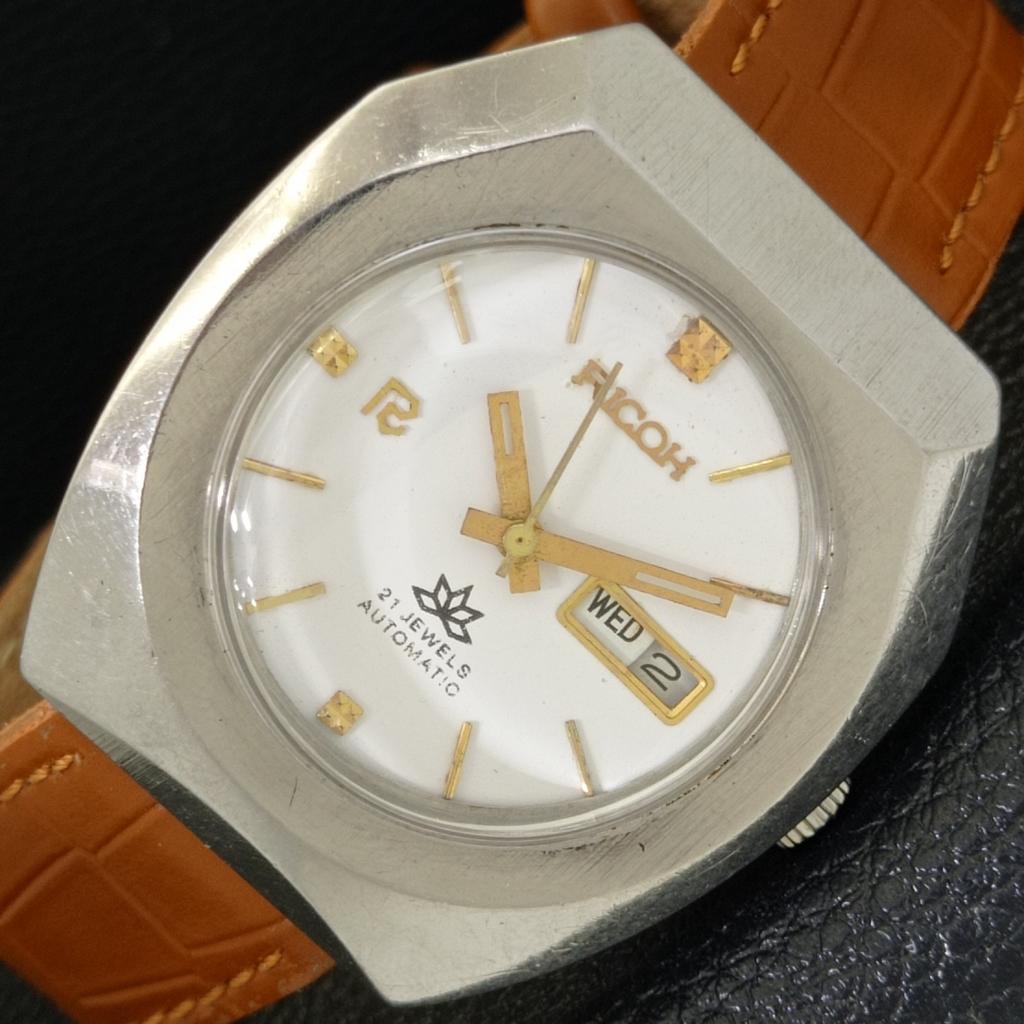 

ВИНТАЖНЫЕ АВТОМАТИЧЕСКИЕ ЧАСЫ RICOH R31 ЯПОНИЯ МУЖСКИЕ БЕЛЫЙ ЦИФЕРБЛАТ a500625-5 R153-a500625