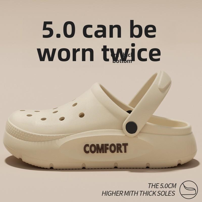 

Cave Shoes Корейская версия Пара Легкие уличные сандалии для вождения Нескользящие износостойкие домашние повседневные сандалии для мужчин и женщин летом 36-37 бежевый