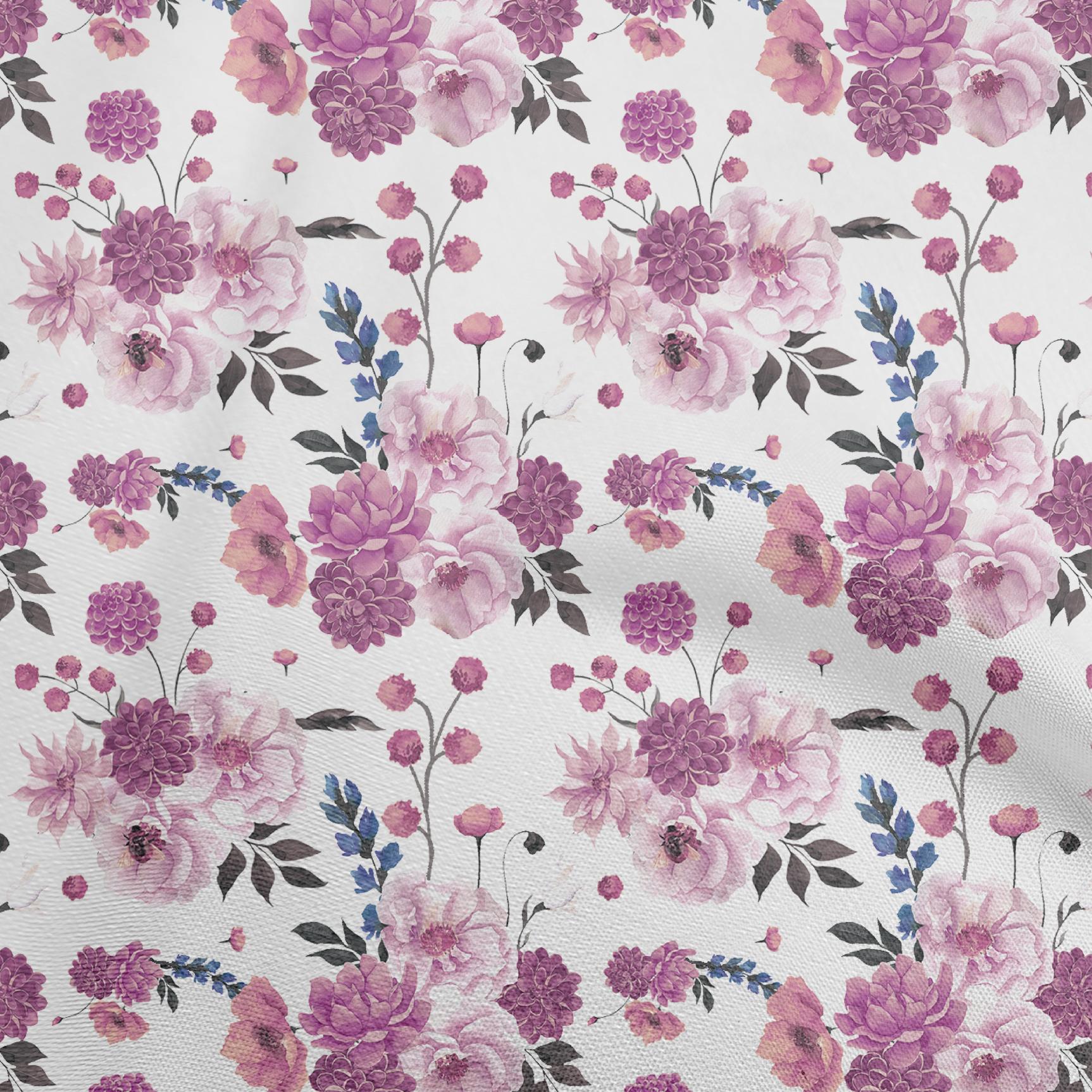 

OneOone Cotton Flex Blue Fabric Акварельна тканина з квітковим орнаментом для пошиття друкованої тканини для рукоділля у дворі 40 дюймів 42 Inch Wide - Viscose Chiffon білий