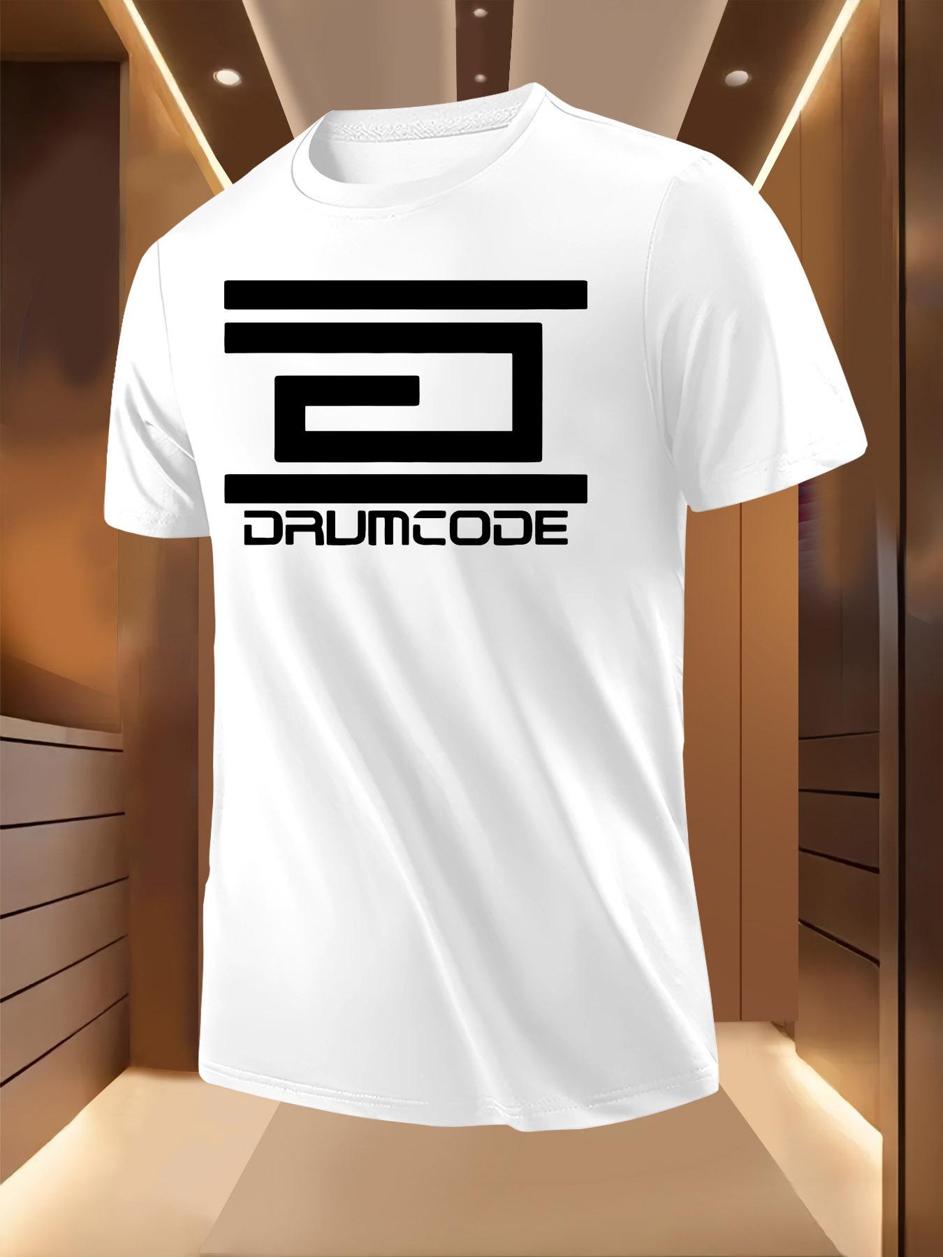Drumcode Graphic Print Casual Tshirt - Lightweight Summer... XL