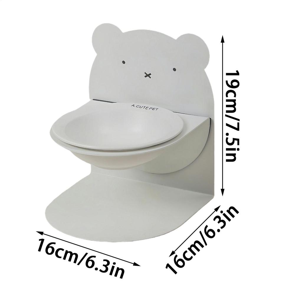 Pet Bowl Dry Wet Food Slower Feeder For Cat Healthy Eating Diet Height-Adjustable Dish For Kitten Puppy Animals Small Medium