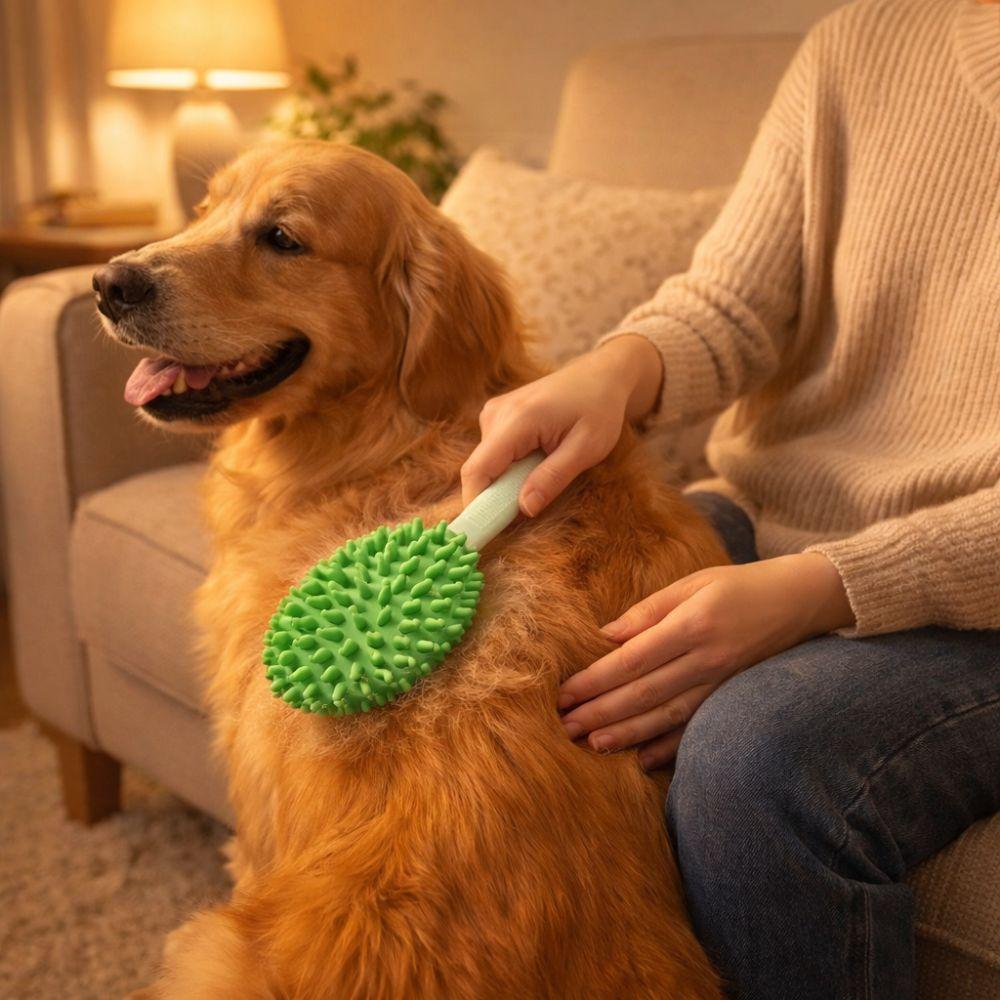 Hängende Hunde Massagekamm Weicher Katzen Haarentfernungskamm Haustierpflegebürste Ausfallwerkzeug