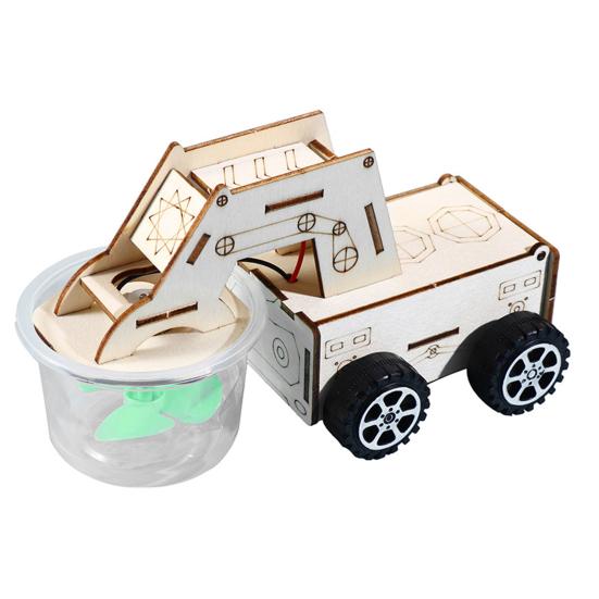 1 Set DIY Mars Cleaning Vehicle Model Kit Handmade Wooden Puzzle Sweeper