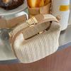 Yogodlns letní malá slaměná kabelka Trendy taška přes rameno Woven Bucket Crossbody kabelka Přímořská plážová taška Gilrs Handle Tote