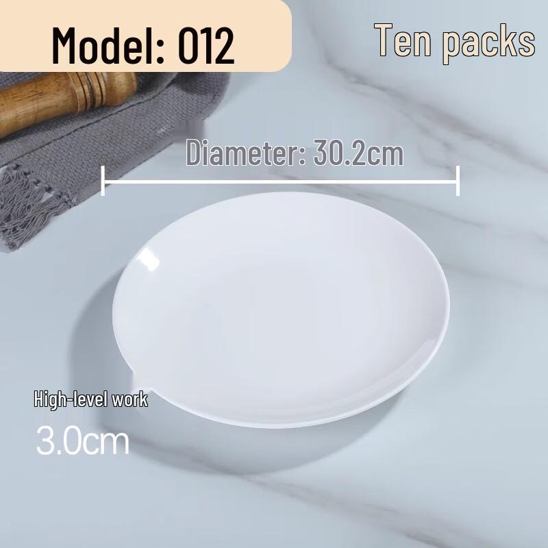 

AVADEN 12-inch Melamine Round Dinner Plate Set