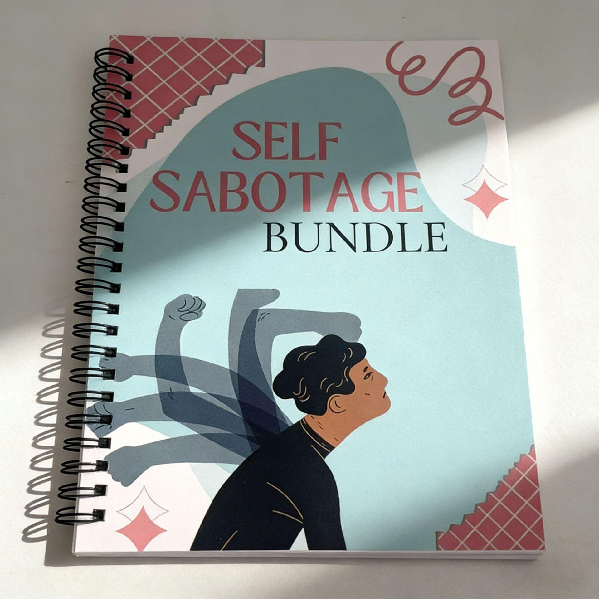 A5 Notebook Self-Sabotage Bundle: Self-Destructive Workbook & New Cross-Border Edition Notebook