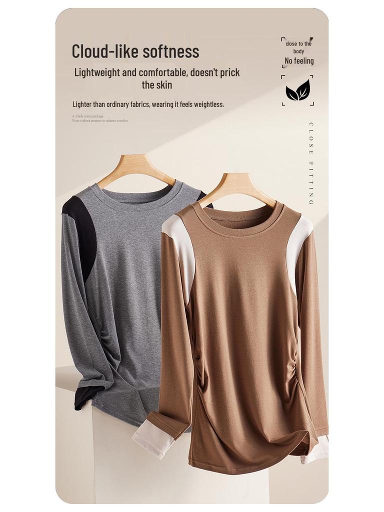 Maternity Modal Long Sleeve Base Layer Top