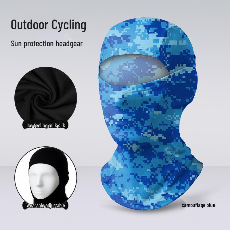 Quick-Dry Multifunctional Summer Cycling Face Mask: Breathable, Sun-Protective, Ice Silk Balaclava & Headband