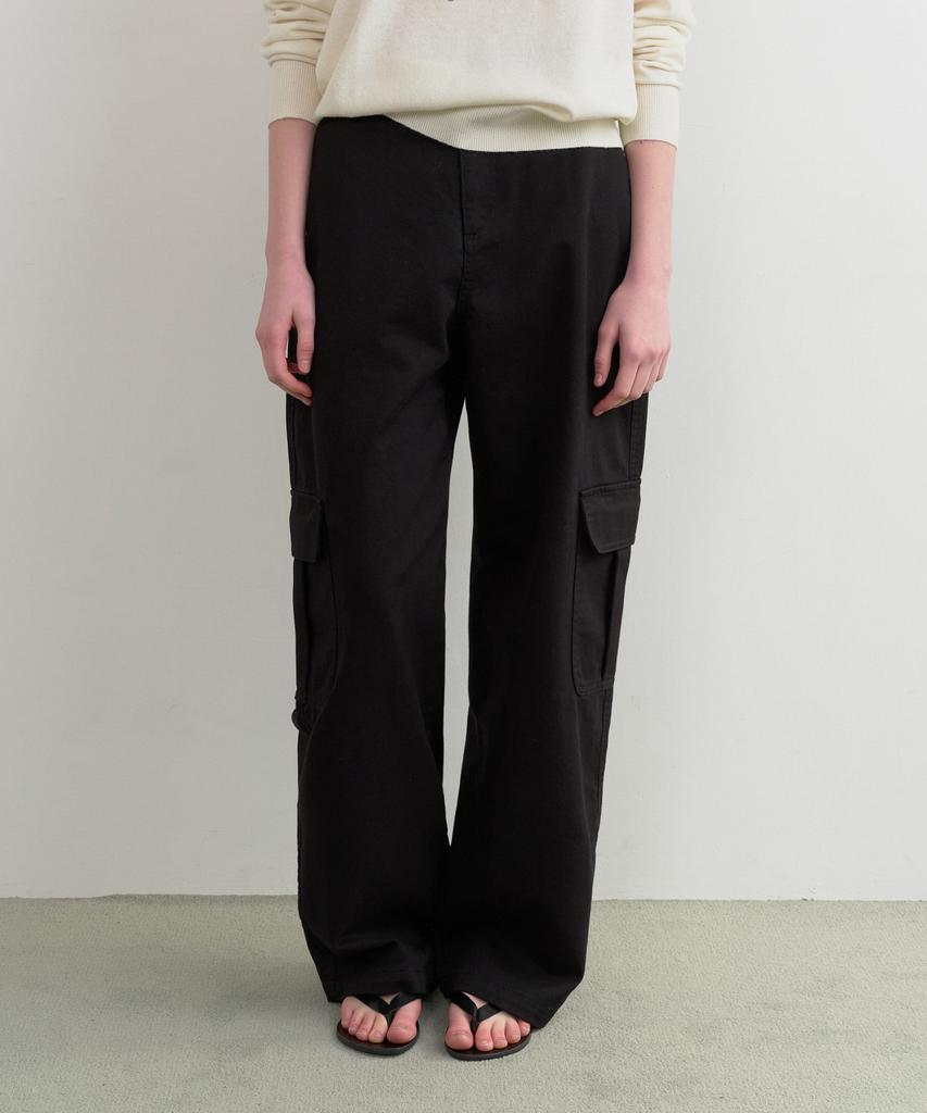 ROLAROLA Cargo Wide Cotton Pants Black