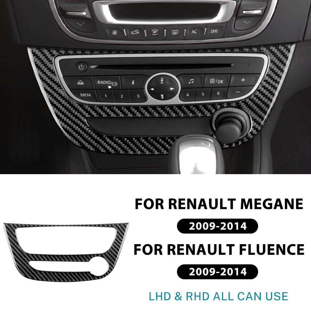 Für Renault Fluence Megane RS 2009 2010 2011 2012 2013 2014 2015 Echte Weiche Kohlefaser Aufkleber LHD RHD Mittelschalter Innenraum