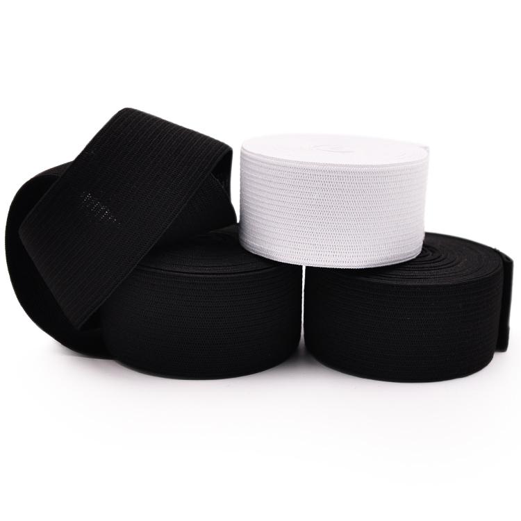 10Meters Sewing Elastic Band Heavy Stretch High Elasticity Knit Elastic Band for Sewing Waistband Elastic White Black