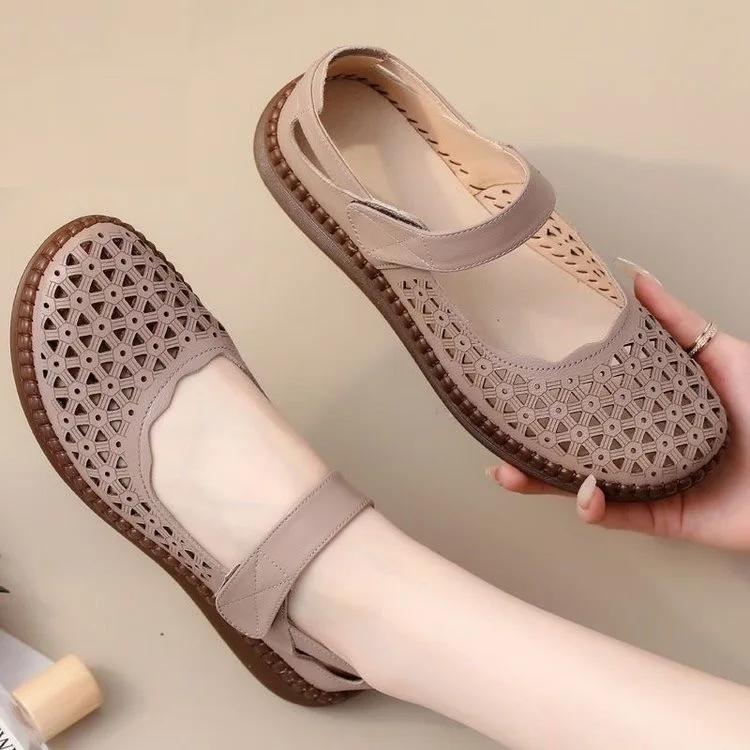 

Женские сандалии Летние Платформенные Дышащие Туфли 2025 Год Повседневные Туфли для Мамы Мягкая Подошва Модные Платформенные Сандалии Женские Туфли 40 шоколадный