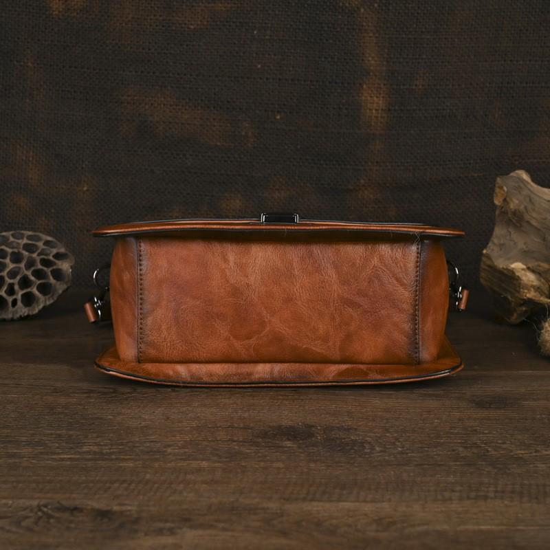 Johnature Borsa da donna in pelle goffrata fatta a mano, borsa vintage, borse a tracolla e a spalla versatili
