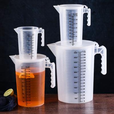 100/250/500/1000ML Plastic Measuring Cups Jugs Liquid Container Clear Baking Flour Water Jug With Cover Kitchen Accessories