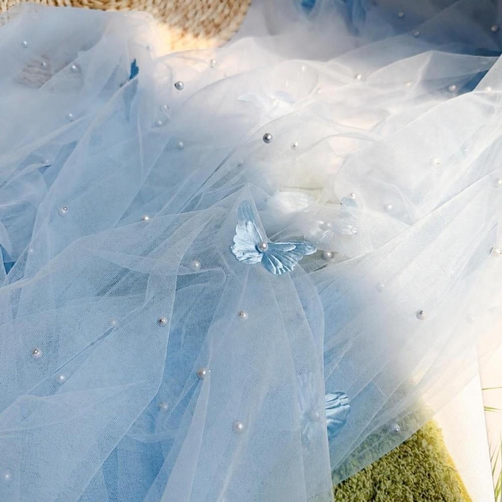 Romantic Tulle Table Runner Semi-Transparent Lace Table Runner For Table Decoration