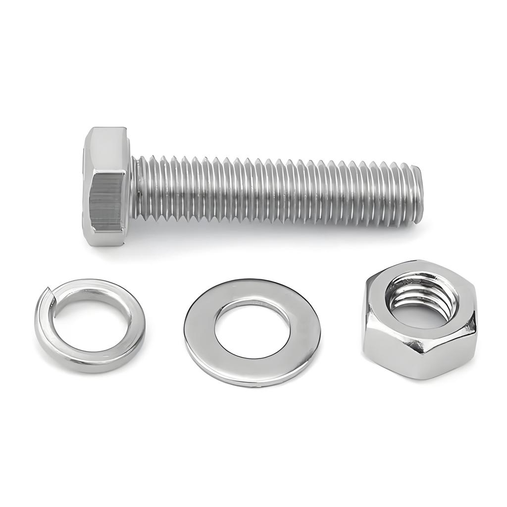 480-Piece 304 Stainless Steel Bolt & Nut Set, M4 M5 Hex Flange Hardware Kit with Washers - Rust-Resistant DIY Assortment