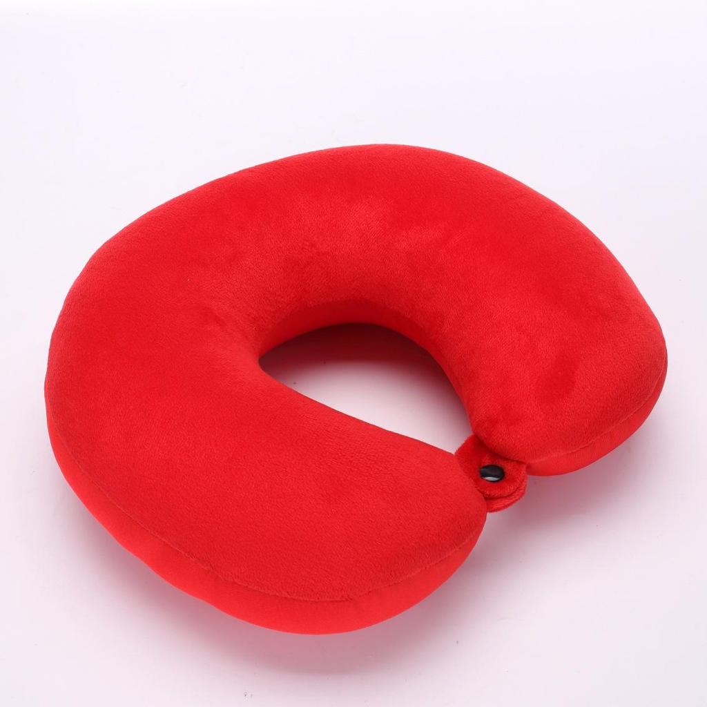 Almohada de Viaje en Forma de U para Cuello y Respaldo de Partículas de Espuma